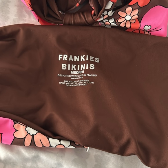 Frankies Bikini tropic floral cut out one piece criss cross Dorothy swimsuit - Picture 6 of 6